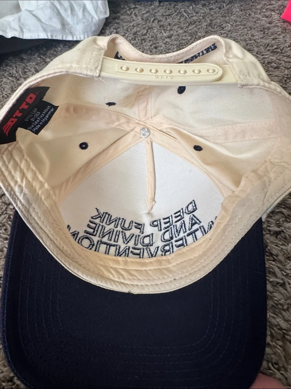 Deep Funk and Divine Intervention Baseball Cap - Cream and Black